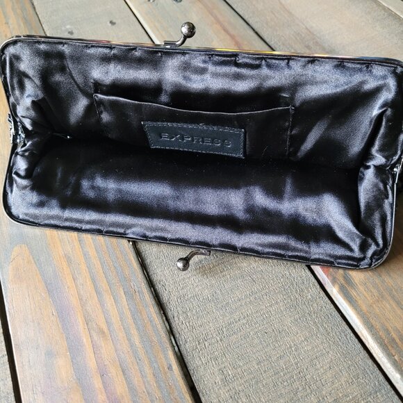 Express Black Sequined Clutch - Picture 2 of 2